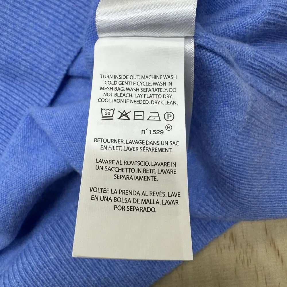 NEW RLX Ralph Lauren Golf 10/15 Washable Cashmere Hooded Sweater Blue SM
